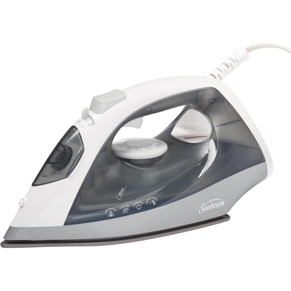 SUNBEAM CLASSIC STEAM IRON, NON-STICK PLATE W/PRECISION TIP #32610003 OPEN BOX - Picture 8 of 16